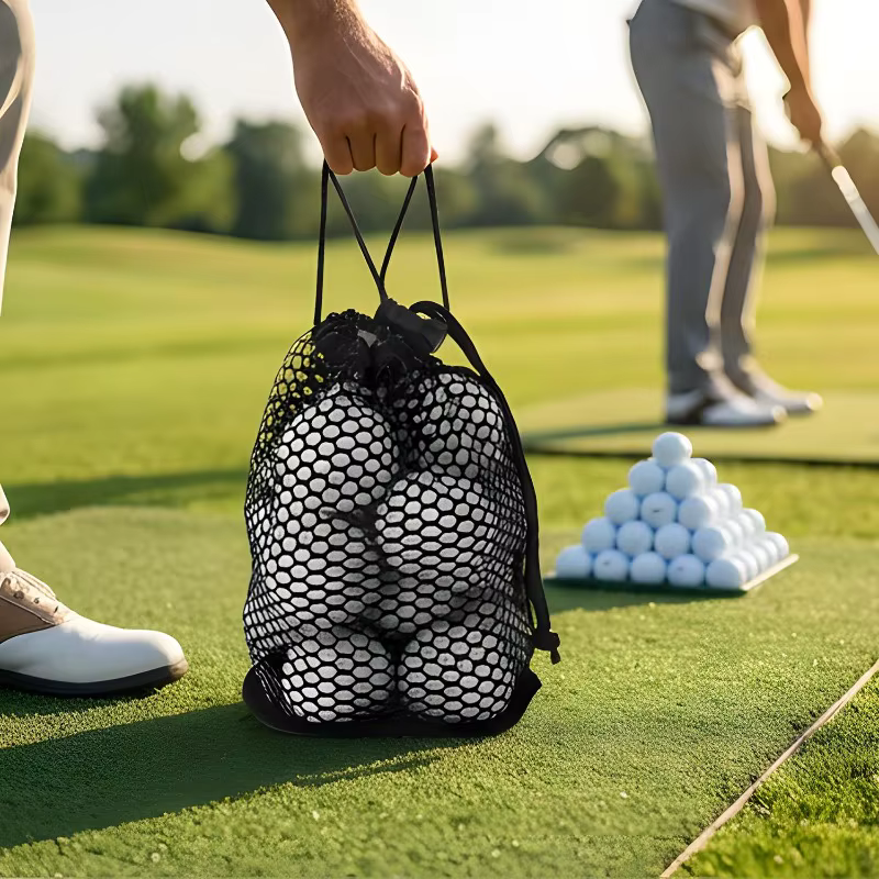 Sac en maille organisateur de balles noires