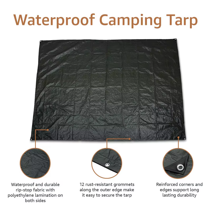 Tente de Camping tapis imperméable bâche prévention des insectes résistant à l'humidité sécurité couché sommeil