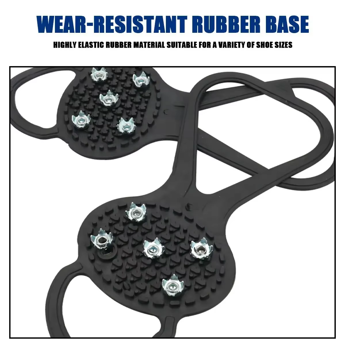 1 paire 5 goujons anti-dérapant glace neige Camping chaussures de marche bottes de sécurité d'hiver Crampons d'escalade professionnels universels