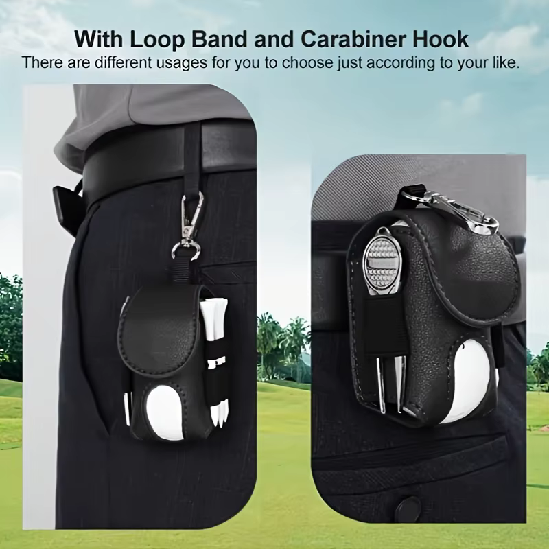 Sac de balle de golf avec ceinture de taille, pochette de taille professionnelle pour balle de golf, mini sac de golf portable, design durable et élégant pour les amateurs de golf