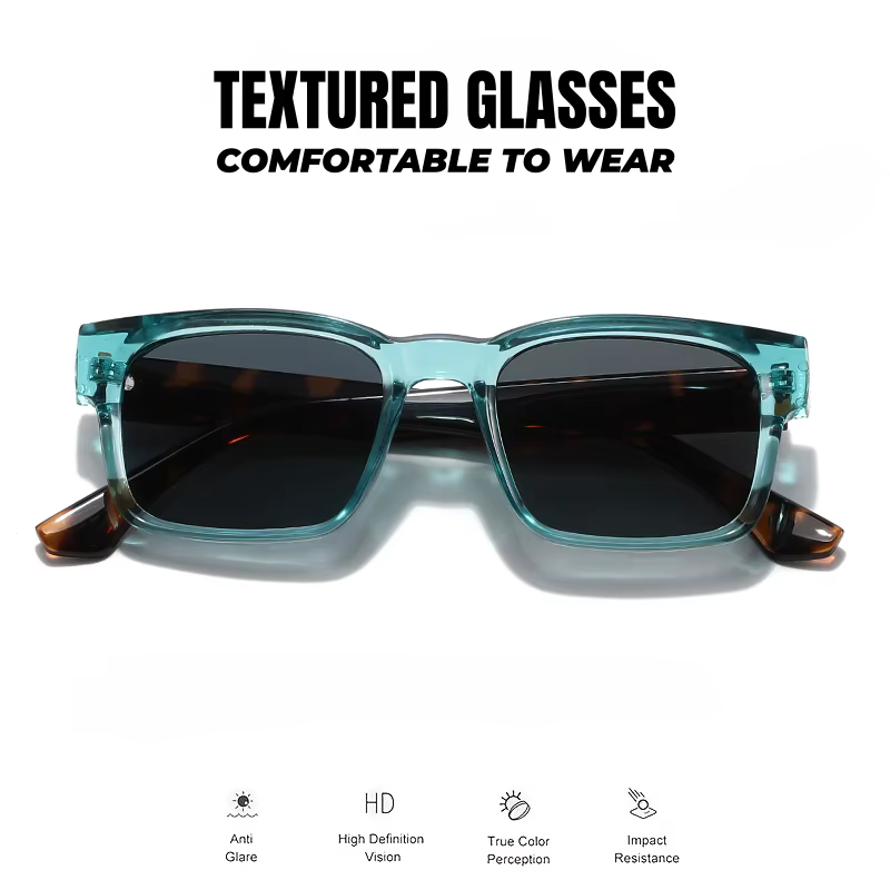 Lunettes de soleil rétro punk - Monture carrée protectrice, UV400 unisexe pour les aventures en plein air et le style décontracté