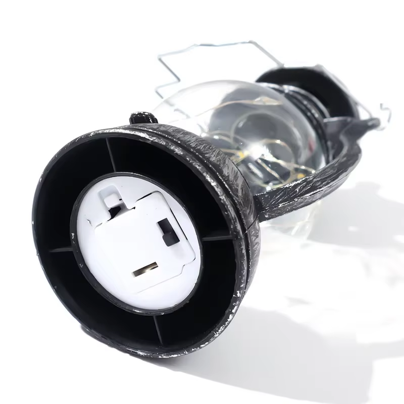 Lampe à huile LED Vintage Portable, alimentée par batterie, lanterne suspendue pour l'intérieur et l'extérieur, décoration Festive de noël