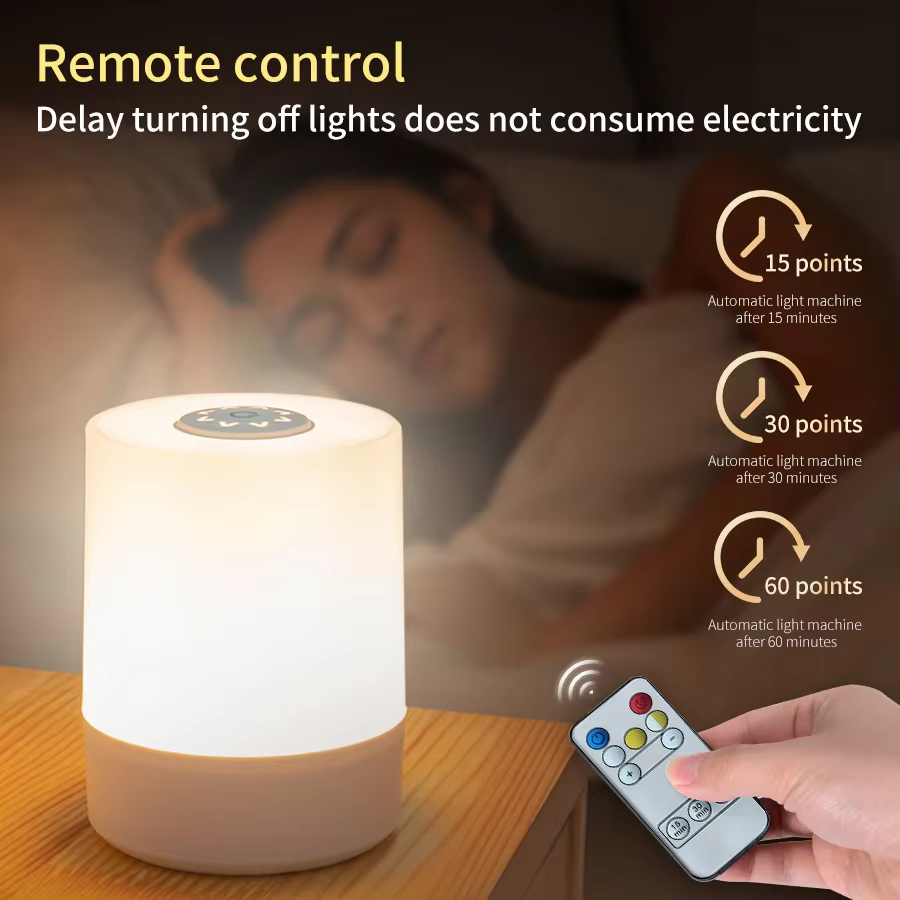 LED tactile lueur veilleuse télécommande synchronisation gradation chambre de bébé chambre éclairage lampe de Table décoration chevet lampe de couchage