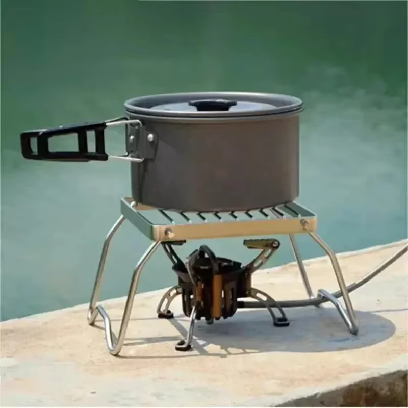 Support de réchaud d'extérieur en acier inoxydable
