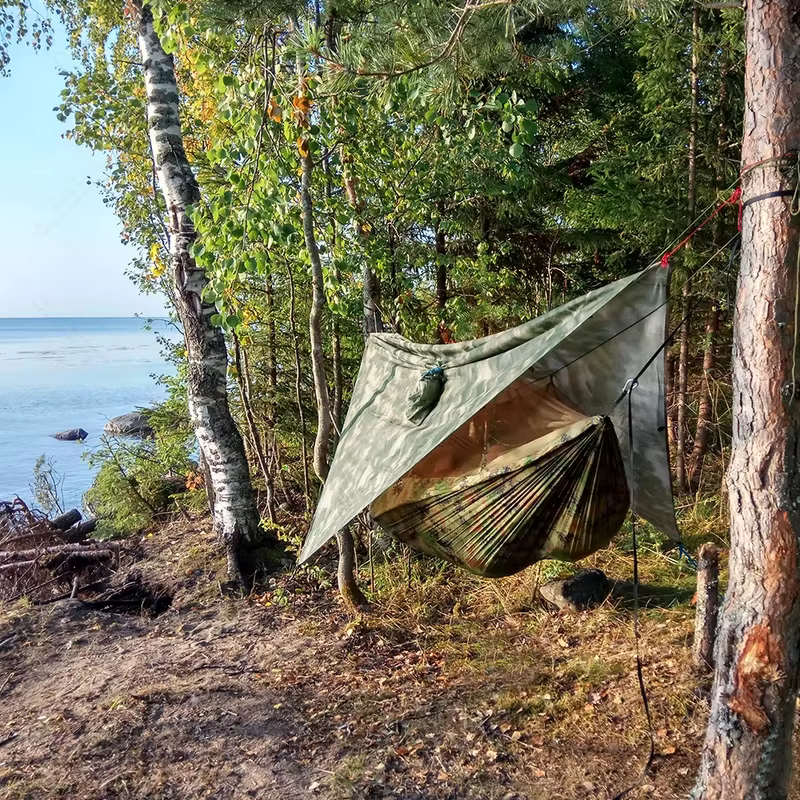 Hamac de Camping Anti-extérieur avec moustiquaire et tente de pluie