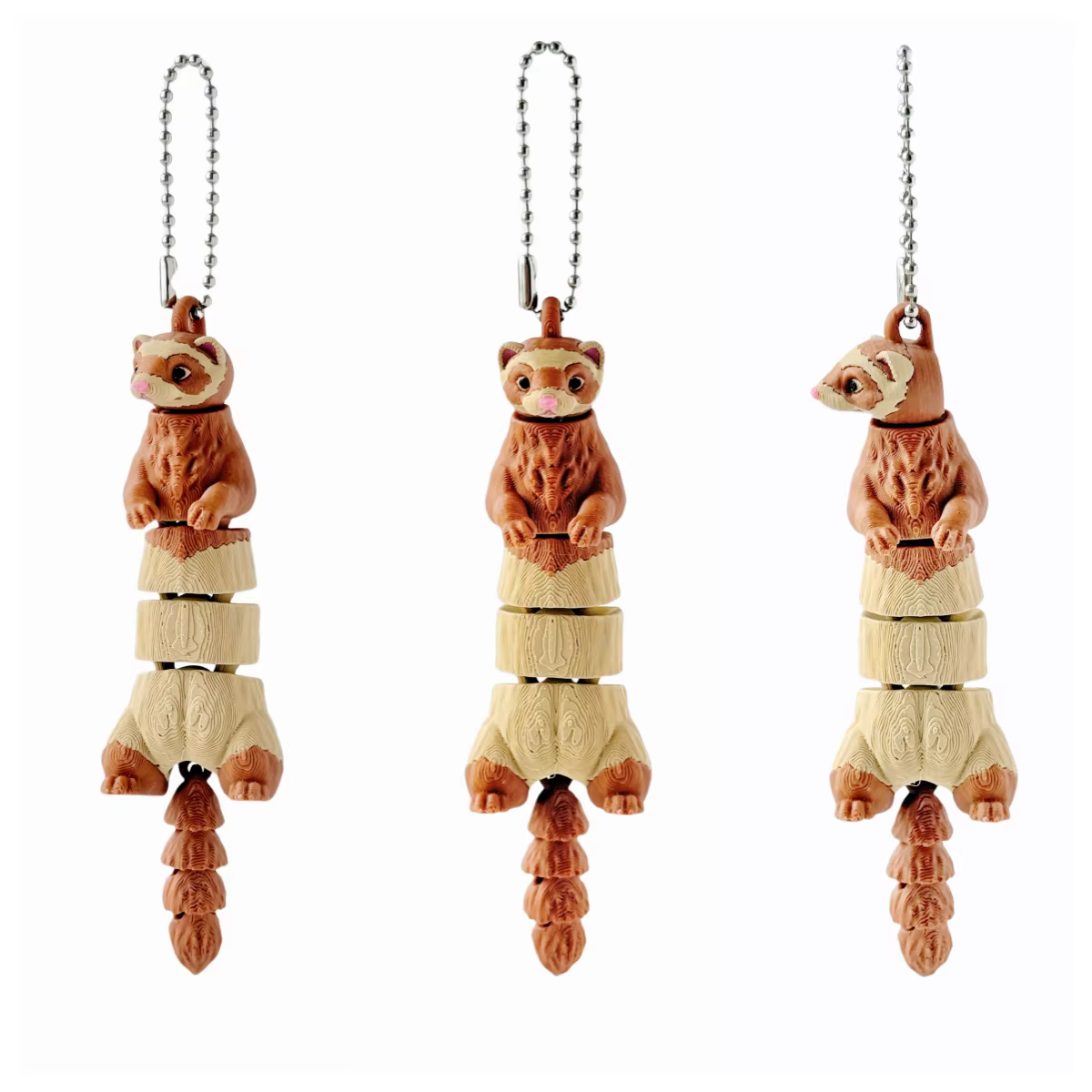 1/2 pièce - Porte-clés furet articulé imprimé en 3D pour la Saint-Valentin, cadeau de jouet de mariage d’anniversaire de Noël, décoration suspendue intérieure et extérieure du Nouvel An, ornement susp