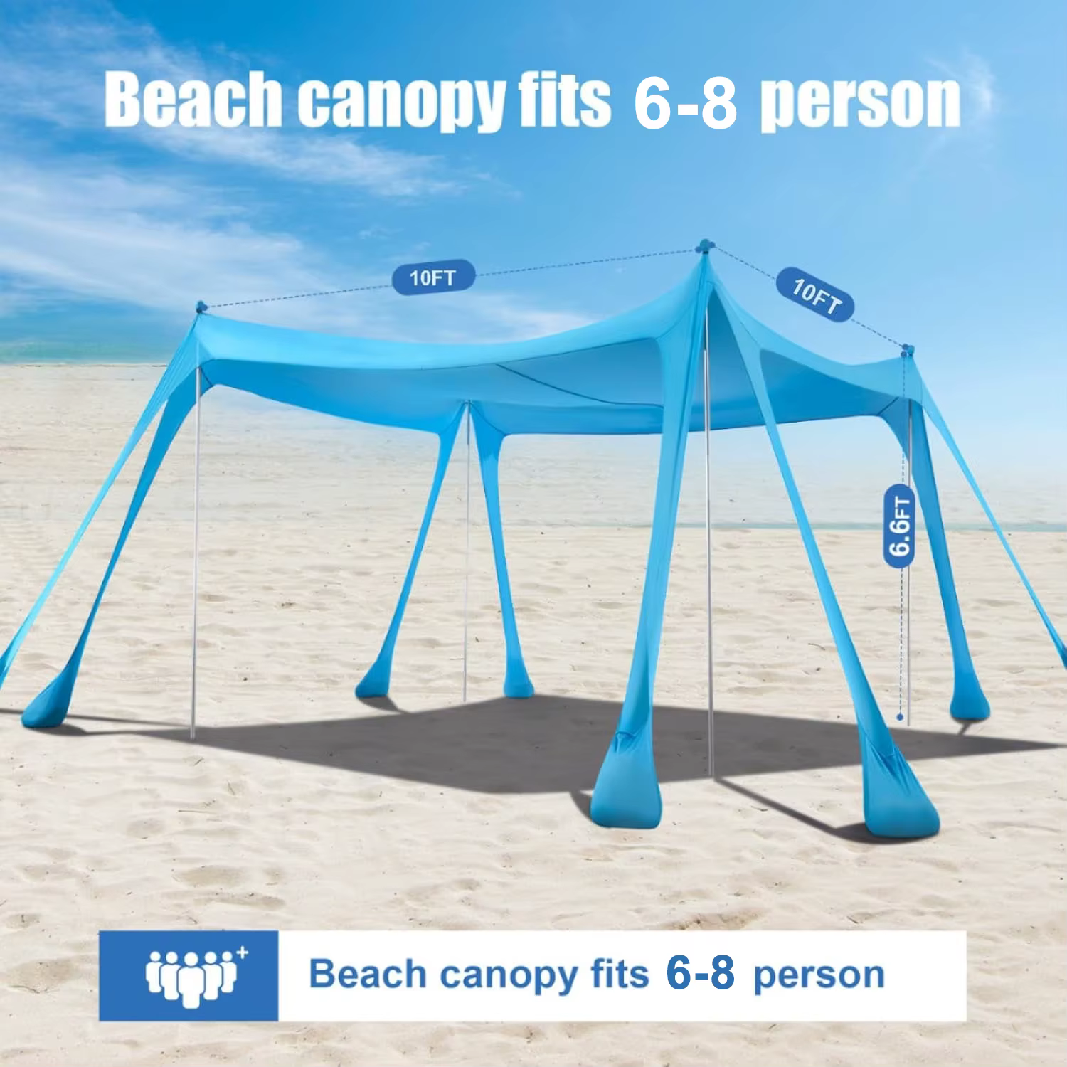 Nouveau abri solaire de Camping en Lycra UPF50 + tente de plage Pop-Up ombrage extérieur auvent