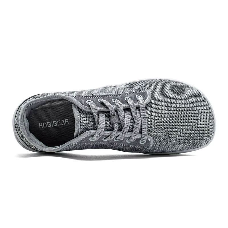 HOBIBEAR chaussures pieds nus minimalistes unisexe bout large zéro chute baskets de marche maille