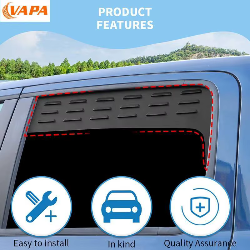 Grille de ventilation arrière pour voiture, panneau de camping, garniture décorative en métal, compatible avec Dodge RAM 4 portes 2018 et plus, accessoires extérieurs
