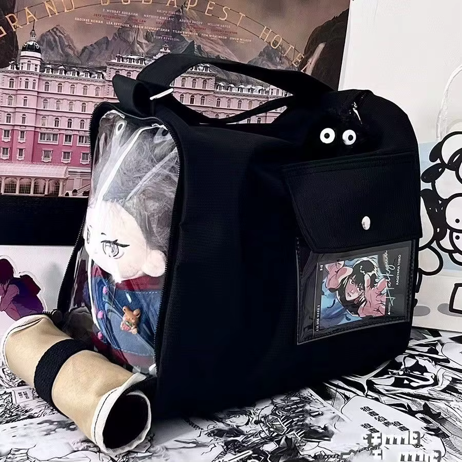 Itabag Kawaii pour poupées de 20CM, nouveau Style, sacs à bandoulière pour filles du lycée japonais, sac Ita pour femmes, sac à bandoulière de poche Transparent