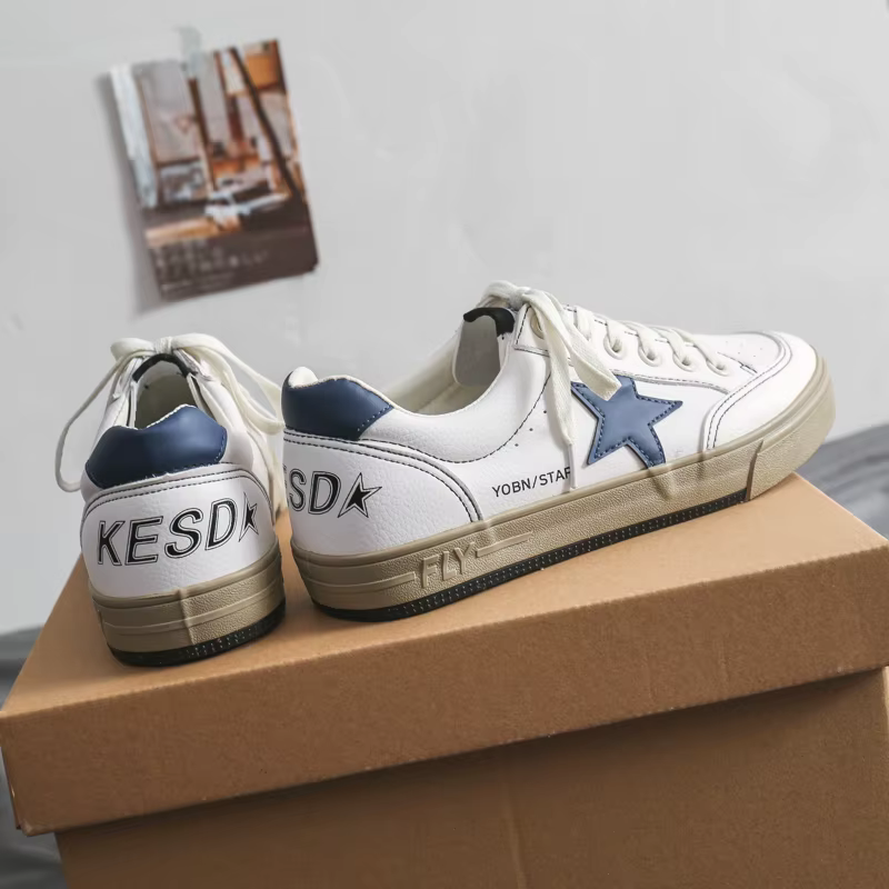 Chaussures de skate rétro blanches Star 2026 – Nouveauté été
