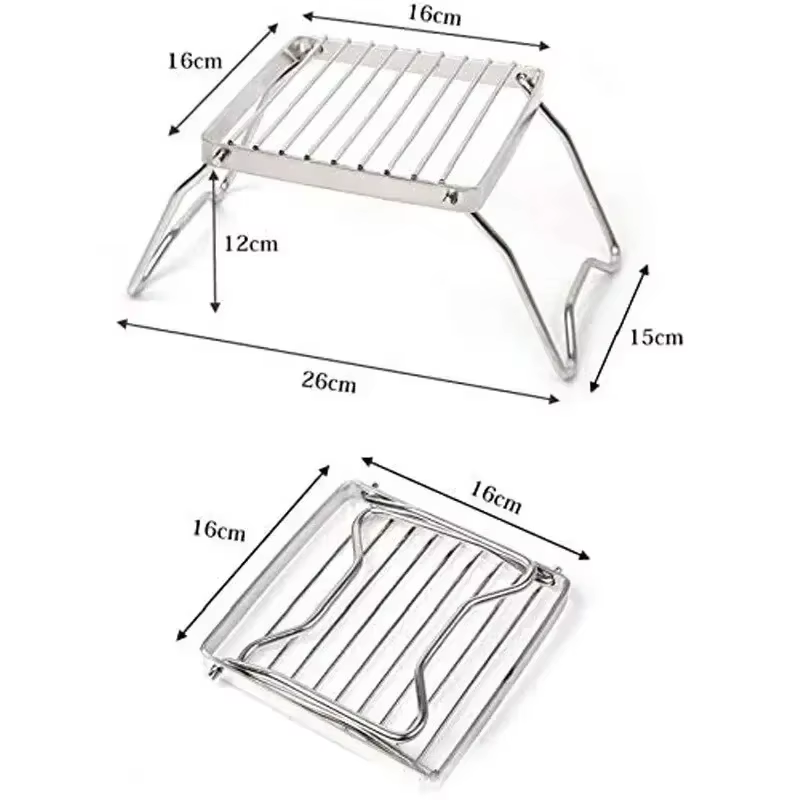 Support de réchaud d'extérieur en acier inoxydable