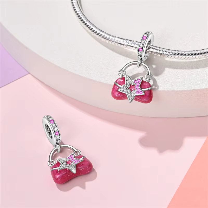 Breloques de sac en argent sterling 925