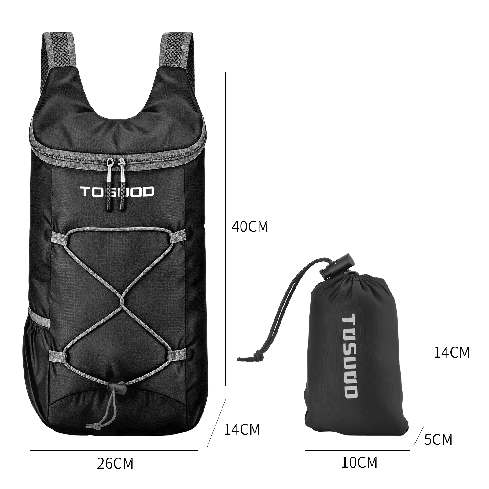 TOSUOD Sac à dos de cyclisme léger et pliable pour la randonnée