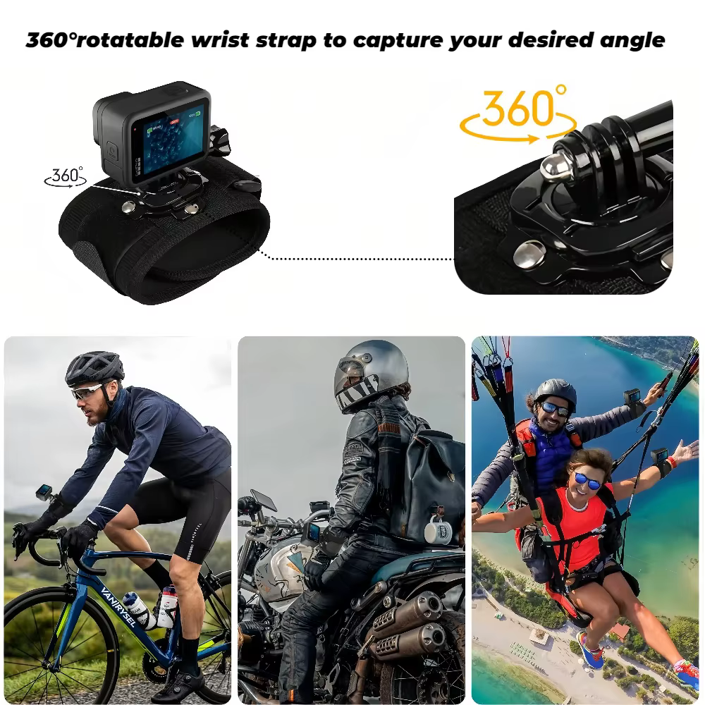 Ensemble d'accessoires pour GoPro Hero 13 12 11 10 9 noir