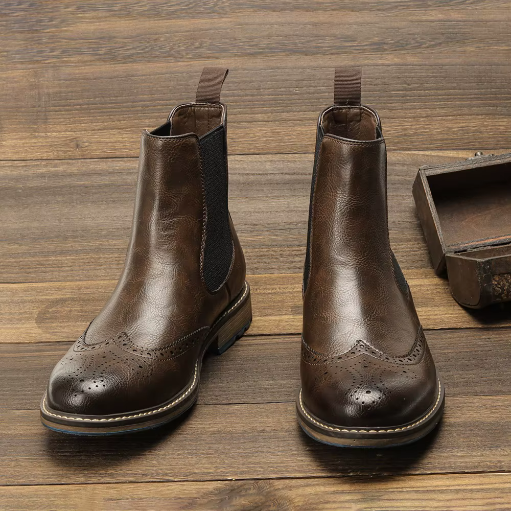 Bottes Chelsea pour hommes, décontractées, de marque, rétro, mode 2026, confortables