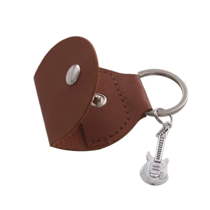 Étui porte-médiator en cuir PU, porte-clés, sac pour médiator, porte-médiator pour guitare, accessoires pour guitare