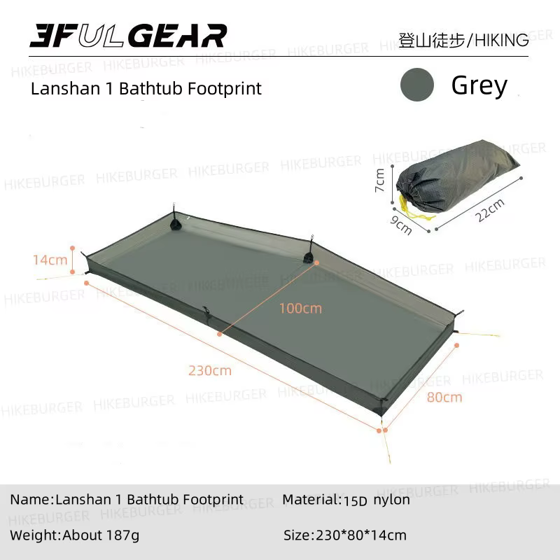3F UL GEAR Lanshan 1/2 Tapis de sol pour tente 20D