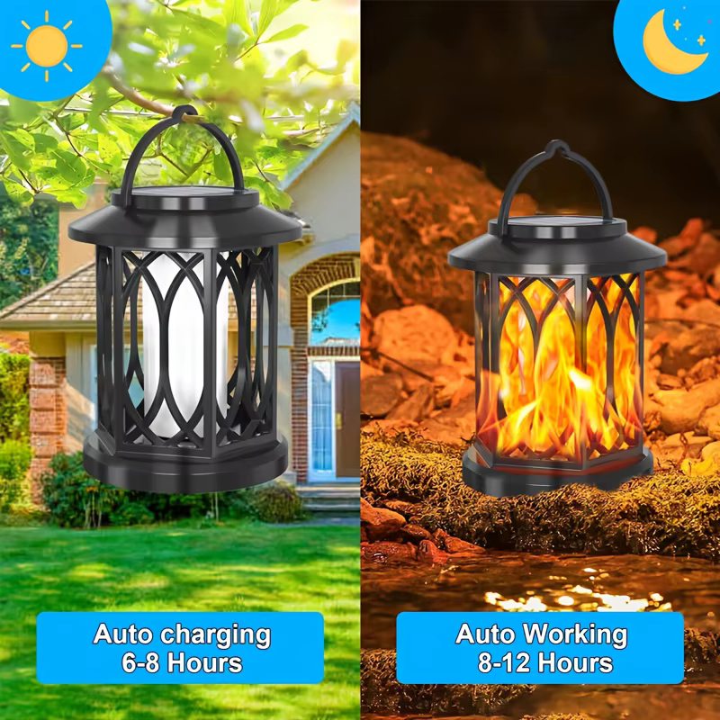 Flamme solaire suspension lampe extérieure lumière
