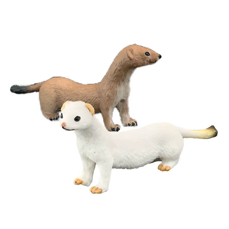 Furet Leone nitive Ornements, Jouet animal de simulation solide, Modèle animal sauvage