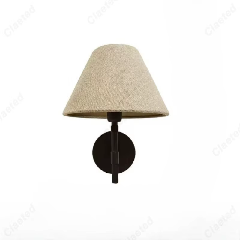 Lampe murale LED en tissu de style japonais rétro simple