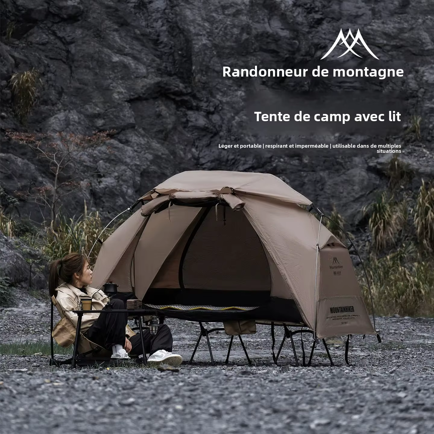 Mountainhiker Tente-lit de camping d'extérieur