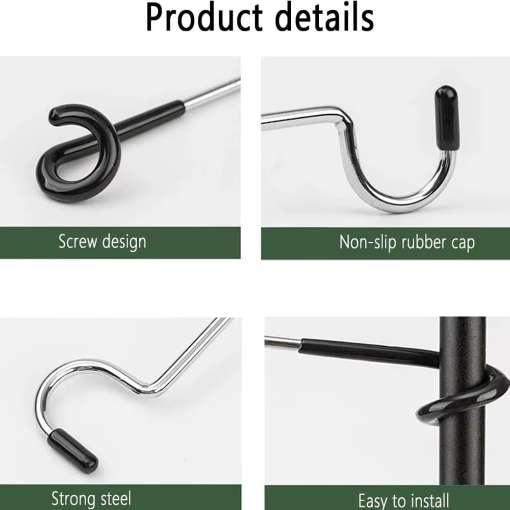 2/5 pièces support de lumière crochets Portable tente pôle lampe cintre chasse pêche lanterne cintre outils de Camping en plein air
