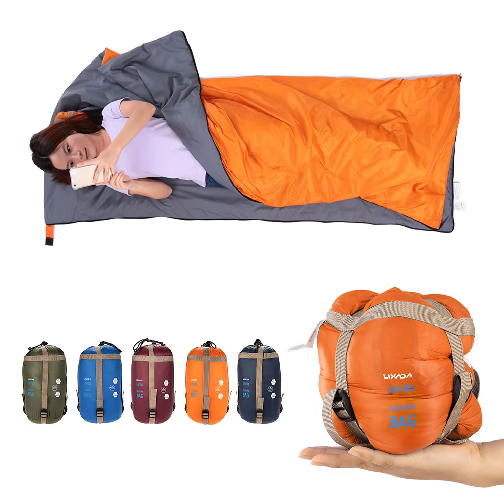 LIXADA 190*75 cm enveloppe sac de couchage adulte Camping en plein air Mini marche plage sacs