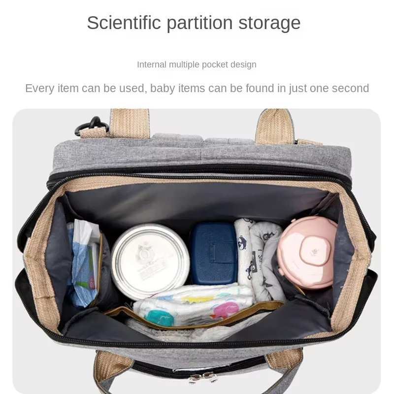 1PC nouveau sac de maman pour utilisation en extérieur lit pliant portable pour dormir mère et bébé sac à dos, sac à dos de grande capacité, sac de maman