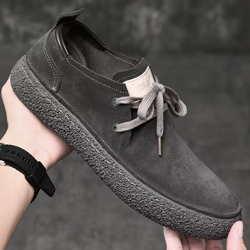 Baskets d'extérieur en cuir véritable Nubuck