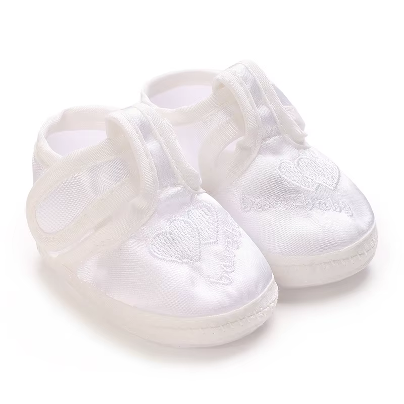 Première chaussure de baptême pour nouveau-né : chaussures de baptême blanches pour nouveau-nés garçons et filles, chaussures de marche à semelle souple, plusieurs Styles-9CM/10CM