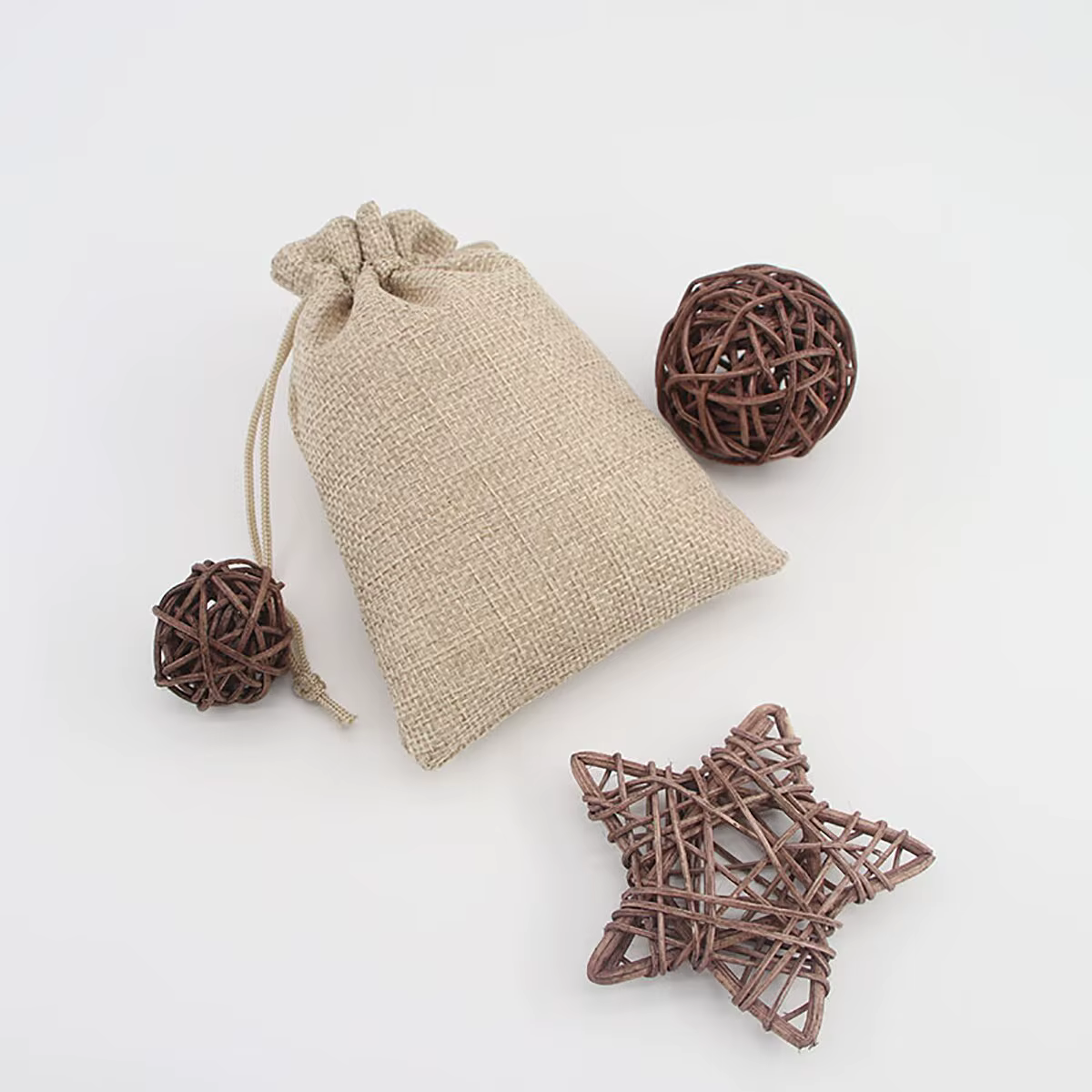 Paquet de sac cadeau de poche en coton et chanvre pour la journée des enfants, emballage de bonbons bricolage, emballage de produits de mariage, 15-50