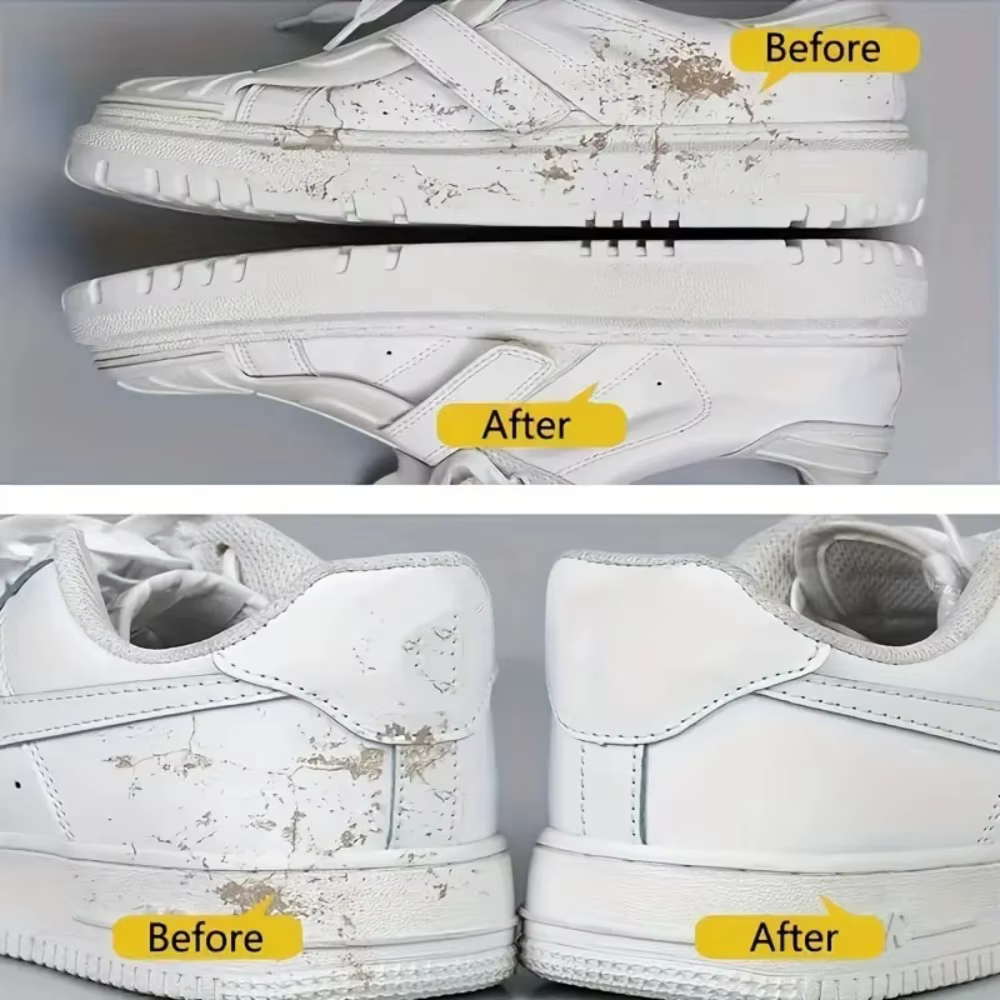 Nettoyant portable pour chaussures en daim et cuir – Gomme décontaminante imperméable pour chaussures blanches et brosse à chaussures