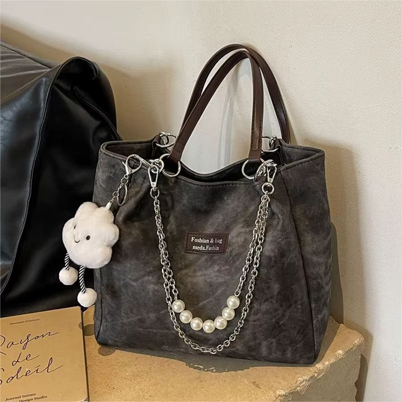 Sac fourre-tout en denim pour jeunes femmes