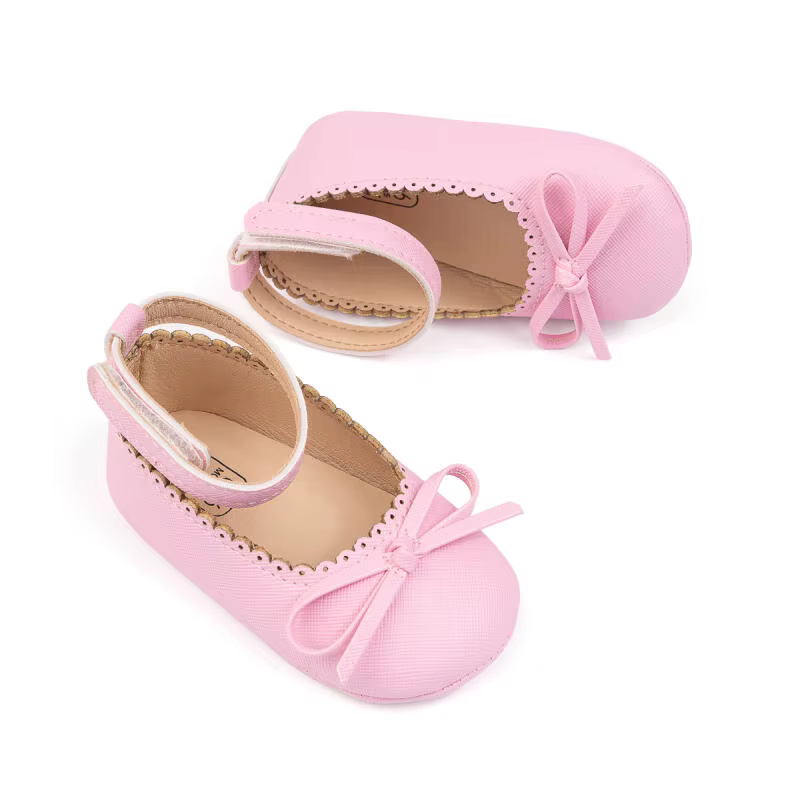 Chaussures de princesse en cuir à semelles souples pour bébés filles