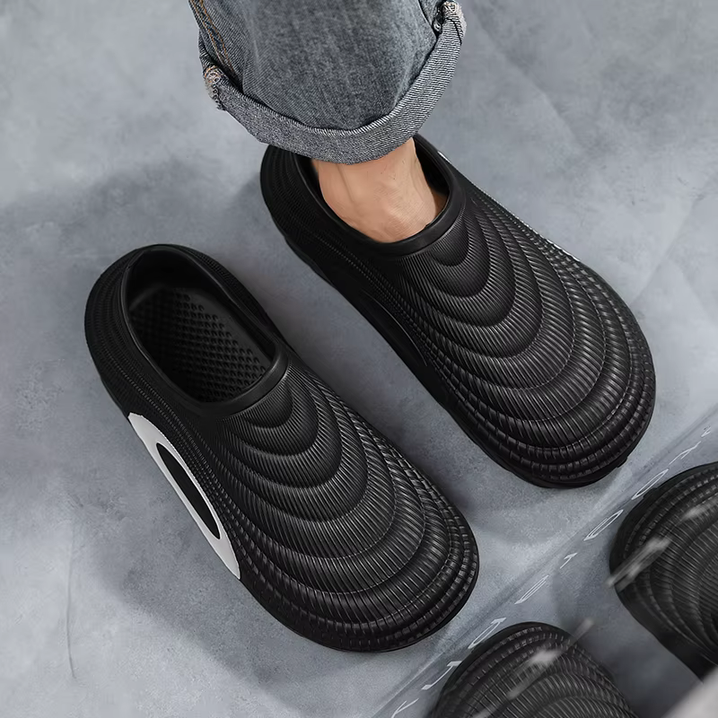 Baotou pantoufles pour hommes 2025 nouveau modèle antidérapant Anti-odeur sport extérieur sandales imperméables chaussures de travail de cuisine