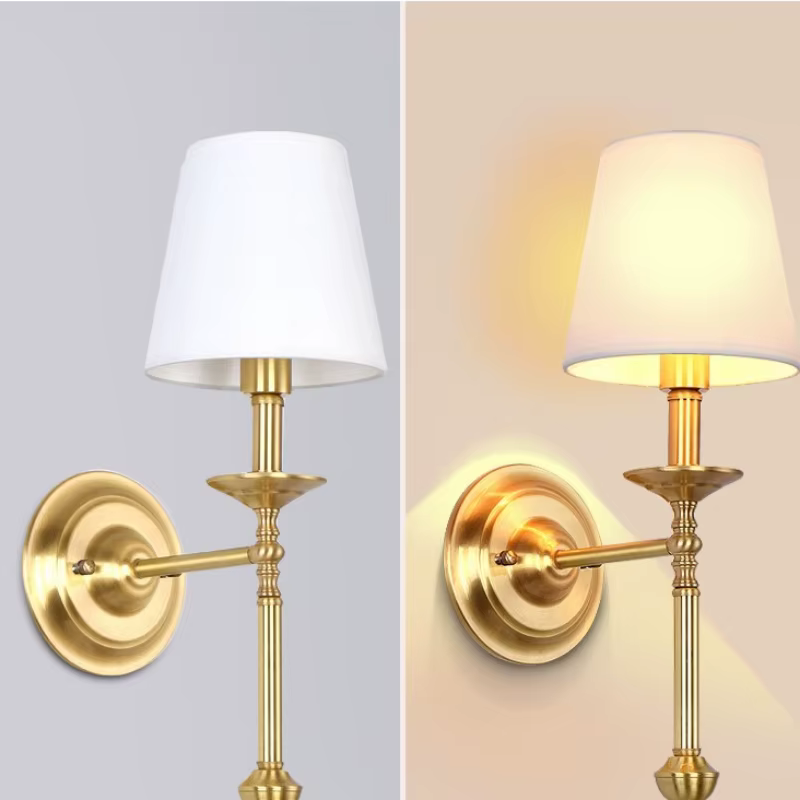 Lampes murales Vintage en cuivre nordique appliques