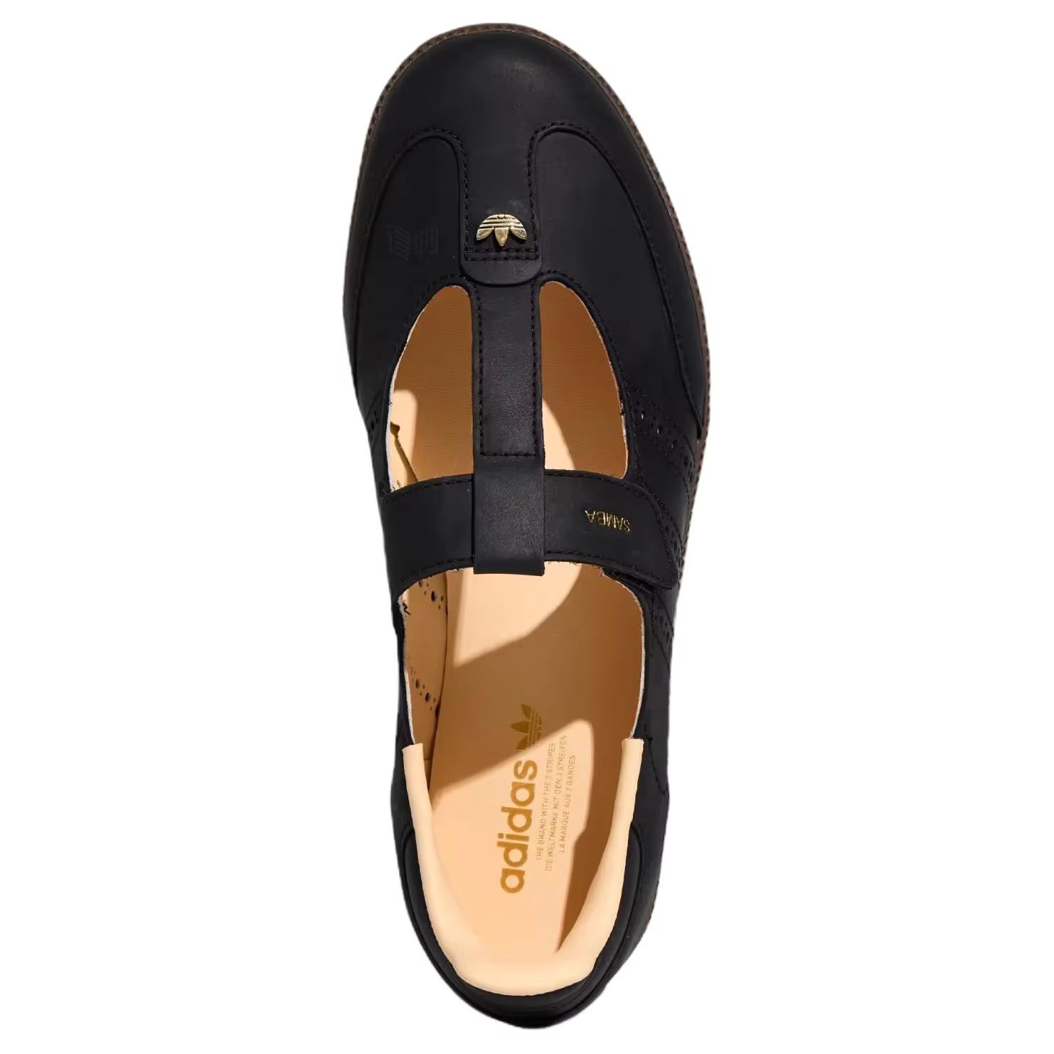 Adidas Originals Samba Jane Triple Black Chaussures de marche décontractées en cuir confortables et polyvalentes pour femmes - KJ3970