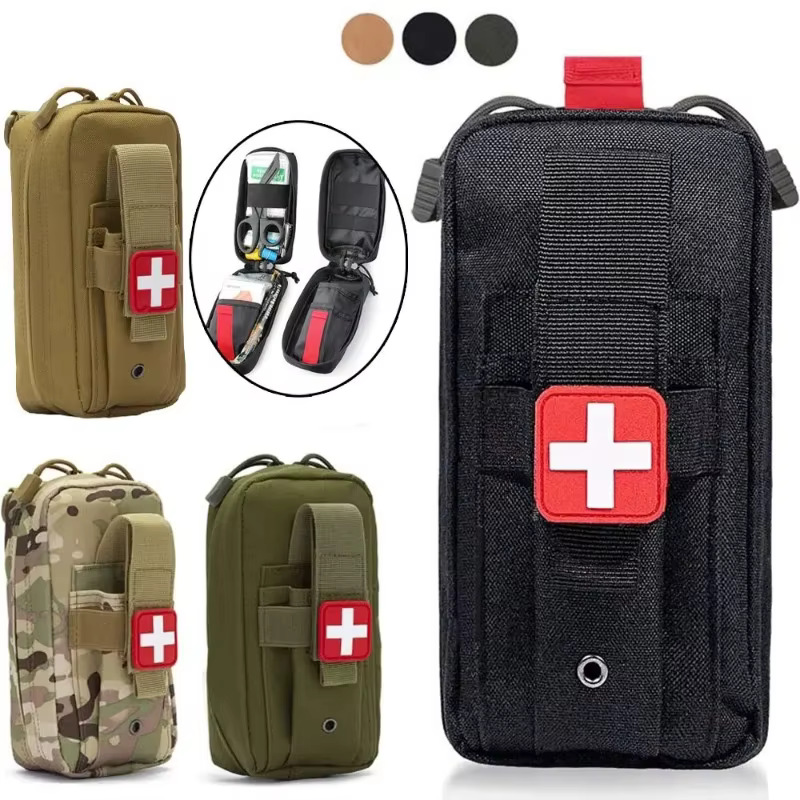 Trousse de premiers secours médicale EDC, sac médical tactique d'extérieur, garrot, ciseaux, sac de taille, sac de survie tactique