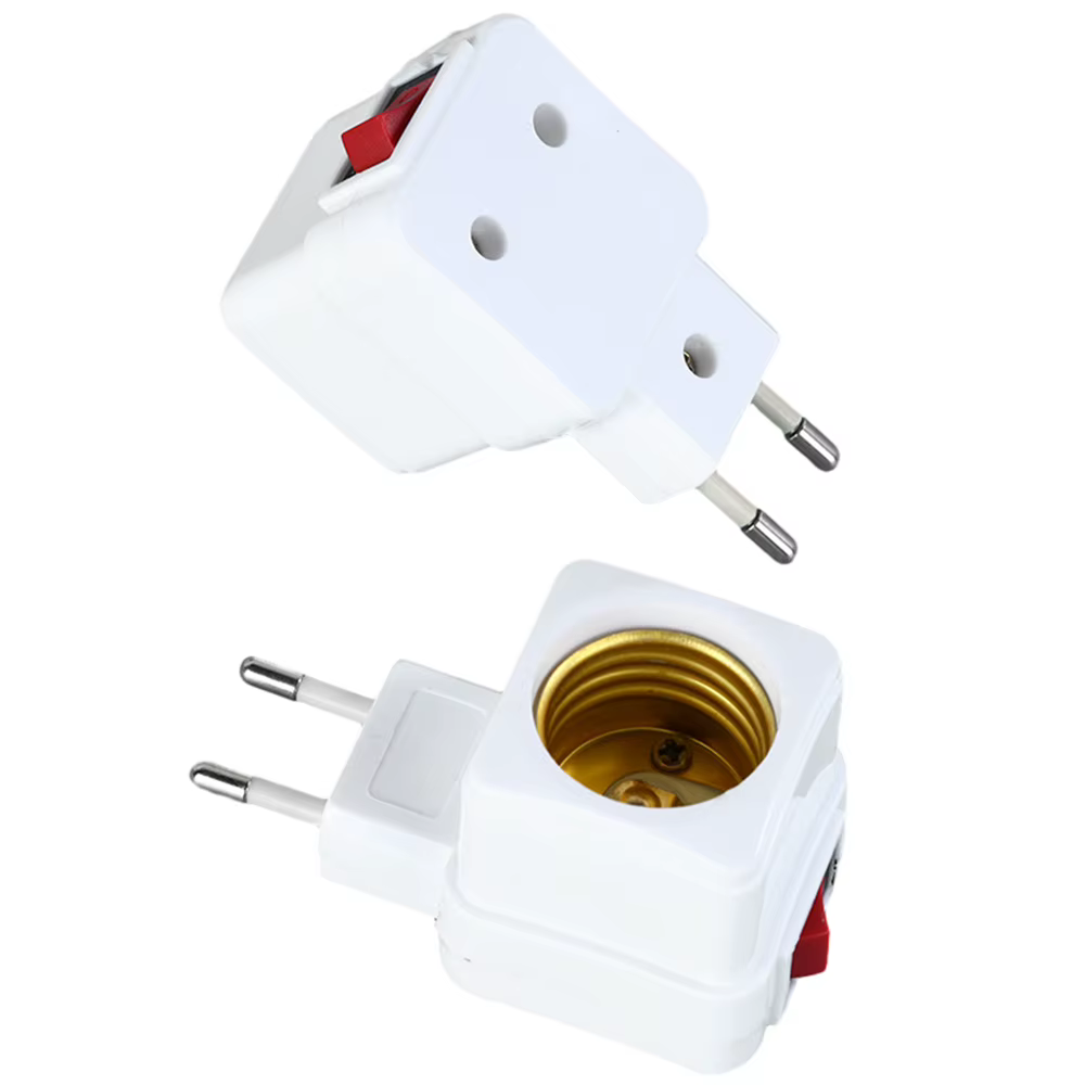Support de lampe hélicoïdal intégré avec interrupteur, douille de lampe LED, 220V
