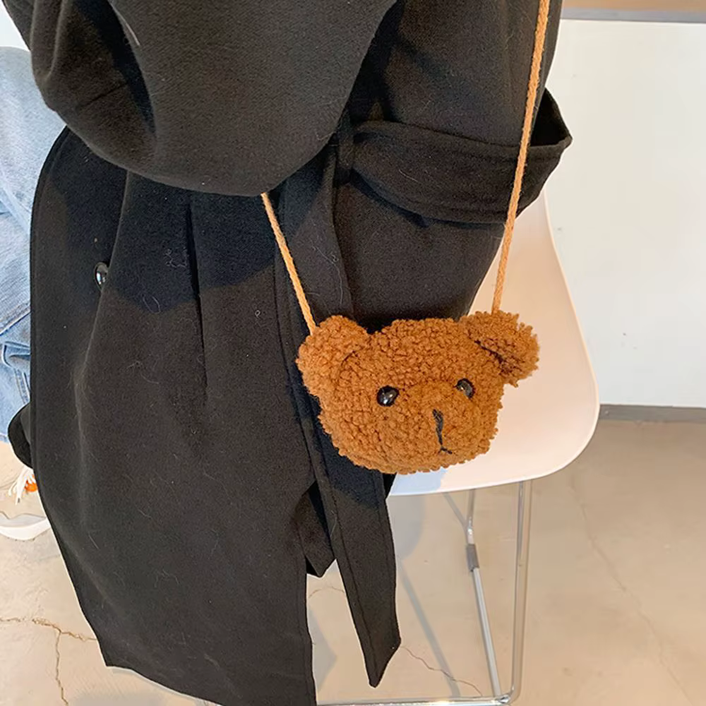 Sacs à bandoulière pour femmes, motif animaux de dessins animés, sac messager, sac à bandoulière ours, sac ours souriant, sacs à main