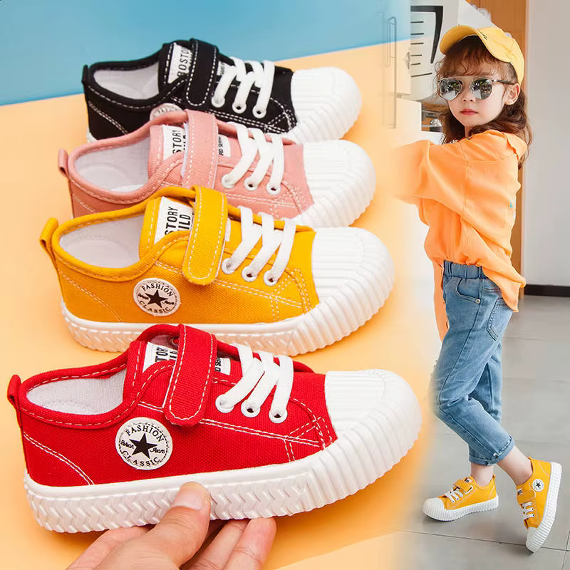 Chaussures en toile pour enfants, semelle souple, confortables, pour garçons et filles, respirantes, antidérapantes, chaussures de sport et de loisirs