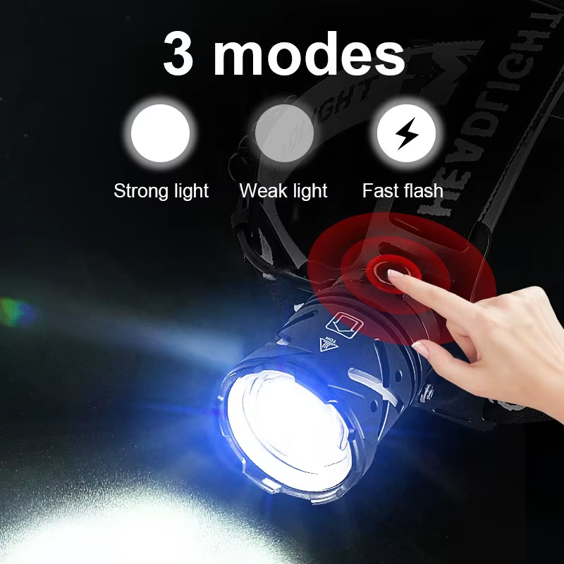 Lampe de poche LED aste de type C pour la pêche, lampe de sauna ultra injuste, lanterne frontale, 9000000LM, 600W, 8000LM, inj