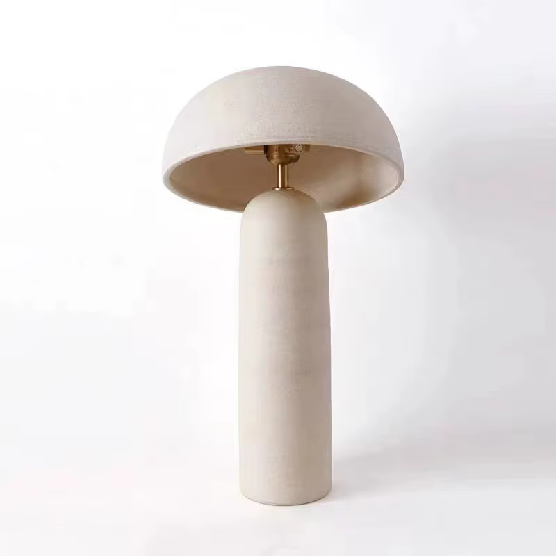 Ceramicah Tera-Lampe rétro en céramique pour salon et chambre à coucher, design en frêne, décoration créative, lampe de chambre plus lente