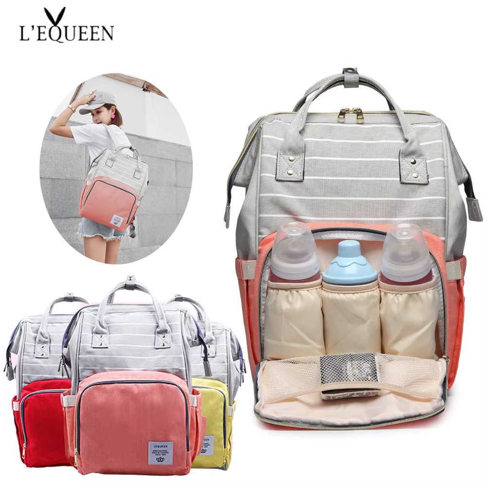 Lequeen-Sac à langer de grande capacité pour femme