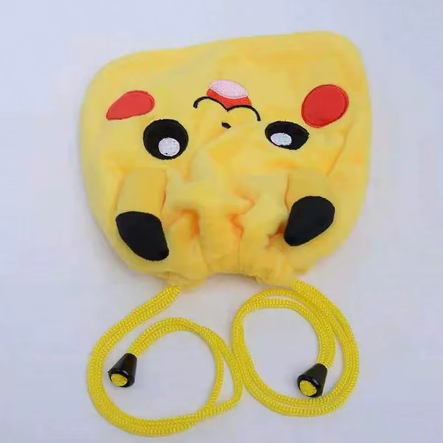 Lot de 2 sacs de rangement Pokémon Pikachu, mignons, 1 sac + 1 poupée