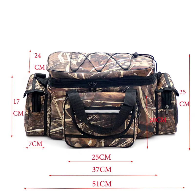 Sac de pêche de grande capacité, étanche, multifonctionnel, sac de taille pour leurre, sacs à bandoulière d'extérieur, matériel de pêche à la carpe, PJ198