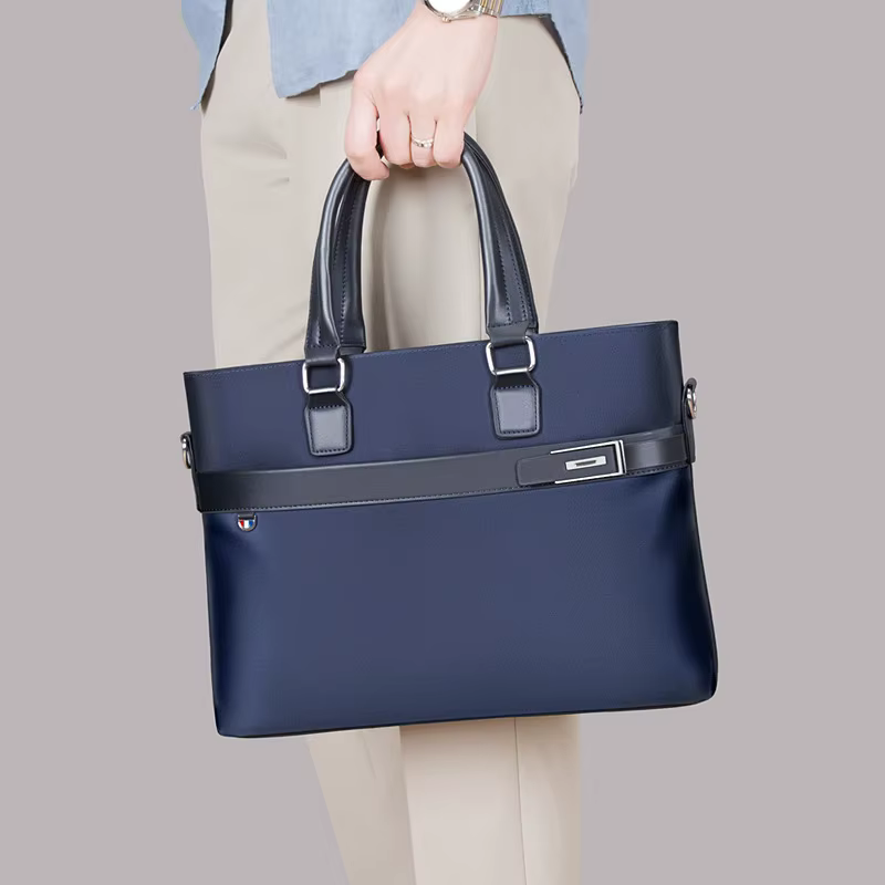Porte-documents Design de luxe pour hommes d'affaires, sac à main en tissu Oxford pour ordinateur portable de 14 pouces, grande capacité, sac à bandoulière décontracté