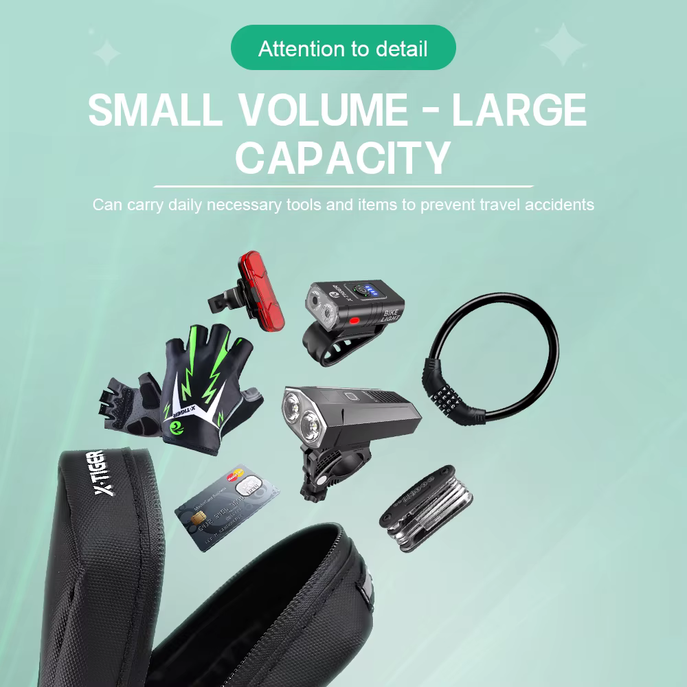 X-TIGER sac de vélo Mini sac arrière Portable Kit d'outils de vélo de route de montagne grande capacité sac de vélo de sport étanche sac à dos de sport
