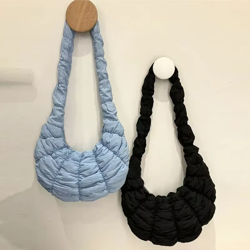 Hobos sac croisé Y2k mode décontracté plissé nuage sac à bandoulière unique grande capacité fourre-tout coréen populaire sac diagonale croix